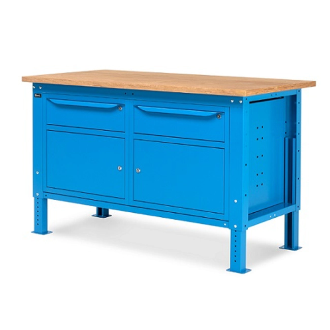Vendita online Banco Work Up 1512 piano Multiplex mm.1500x750x732/1107H - Blu RAL5012
